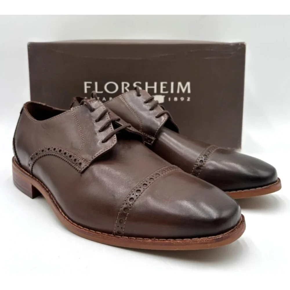Florsheim CASTELLANO CPOX Men's NEW Leather Oxford Shoe Brown US Size 8 3E